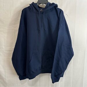 Gildan Unisex Navy Blue Sweatshirt Hoodie 2XL